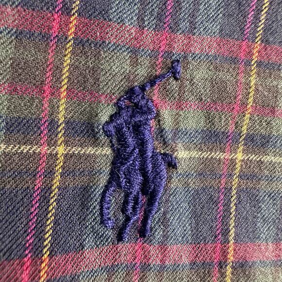Polo Ralph Lauren Mens XL Lightweight 100% Cotton Button Down Plaid Long Sleeve - Picture 6 of 10